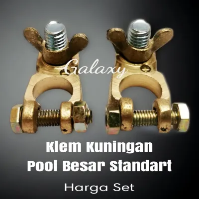 Klem Pool Accu Aki Mobil - Kuningan - Kecil - Besar - Jumbo - Harga Set