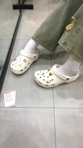 Sục Cross band classic nam nữ chính hãngfull box đi mưa tặng 10 sticker màu trắng