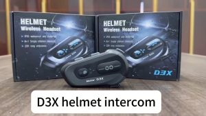 Intercom D3X Helm Bluetooth Headset Helmet Sepeda Motor Tahan Air Waterproof IPX56 Music Sharing
