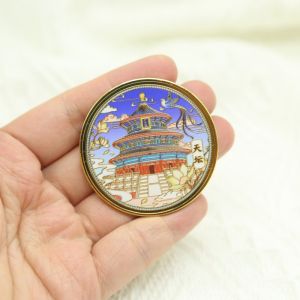 Beijing Metal Tiananmen Square Great Wall Memorial Coin Tourist Creative Souvenir Cultural Creative Small Gift Refrigerator Magnet