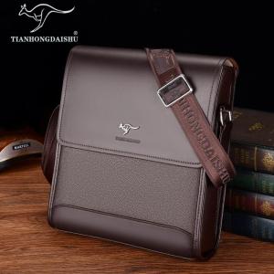 Leather Sling Bag for Men Crossbody Shoulder Bag Casual Business Style Large Capacity Flip Cover Design Mens Messenger Bag Lightweight Durable High Quality