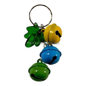 Gantungan Kunci Kerincing Gantungan Tas Bell 3 Susun Material Besi Kaleng Cocok untuk Motor Mobil dan Tas Berat 50 Gram Dimensi 11x3x1.5 cm Keychain