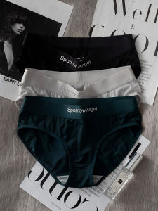 Ice Silk Ladies Sports Style Underwear Breathable Triangle Pants mid Waist Letter Print Quick Dry Large Size Black Womens Briefs