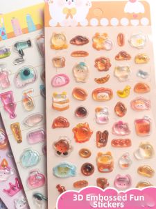 QIFUXING | Cute Animal Design 3D Crystal Acrylic Reward Stickers