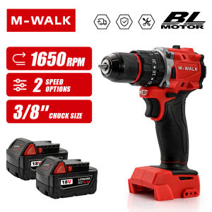 M-WALK 18V Battery Rechargeable Brushless Compact Electric Screwdriver Hand Drill Impact Drill For Milwaukee 18V Battery Pin