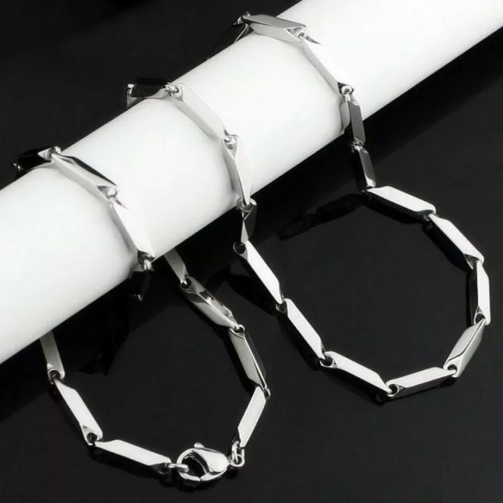 Stainless%20Steel%20Chain%20Necklace%20Tube%20Bamboo%20Punk%20Fashion%20Style%20Rantai%20Leher%20Lelaki%20Wanita%20%E4%B8%8D%E9%94%88%E9%92%A2%E9%A1%B9%E9%93%BE%20-%20Image%205