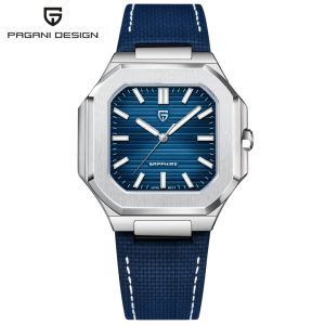 Pagani Design | PAGANI DESIGN Luxury Mens Square Watch Top Sapphire Glass Japanese Quartz Stainless Steel Business Quartz Watch