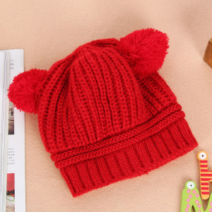 Newborn Baby Hats For Girls Boy Winter Warm Knitted Infant Pullover Cap 0-2Years Casual Beanies Basic Toddler Crochet Bonnet New
