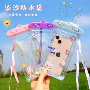 กระเป๋าใส่โทรศัพท์มือถือ การ์ตูนน่ารัก เคสกระเป๋า กันน้ำ กันน้ำลึก PVC กันน้ํา กันฝน ลาย สงกรานต์ ของเล่นสงกราน