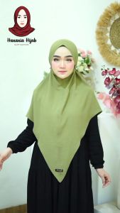 Jilbab Khimar Syari Jamia Tali Non Pad Jumbo Crinkle Airflow Premium By Hanania Hijab