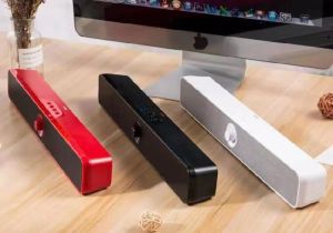 Miniso 1338 Wireless Bluetooth Speaker Stereo Sound Home Cinema DOSS TV Living Room Echo Wall Sound System Plastic Shell Neodymium Magnet