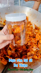 Mực Rim Tỏi Ớt Loại 1 - Mực Nguyên Con Ngon Ngọt Vị Mực Khô - Đặc Sản Quảng Nam - Hủ 140Gram