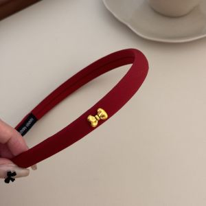 แฟชั่นย้อนยุค Red Heart Gold Label High เสื้อท่อนบน ที่คาดผมแบบมวยวัสดุกํามะหยี่ สไตล์เกาหลี เครื่องประดับผมสําหรับผู้หญิงปีใหม่