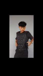 Rompi Motor Plus Atau Alas Dada Depan Model Motor Pelindung Dada Motor Anti Angin Bonus Sarung Tangan Woll - Hitam JM Variasi Aksesoris Sepeda Motor Murah