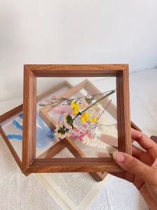 Creative 3D Double-Sided Clear Leaf Specimen Photo Frame