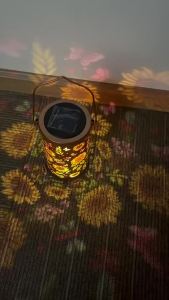 Colorful Sunflower Shadow Solar Lantern Outdoor LED Decor Light for Pathway Lawn Garden Patio Yard Home Beautiful Night Lighting
