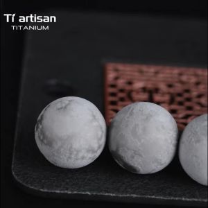 Tiartisan 40mm/ 58mm Titanium Ice Ball Reusable Quick Freeze Ice Cubes Outdoor Camping Wine Whiskey Round Chilling Stones