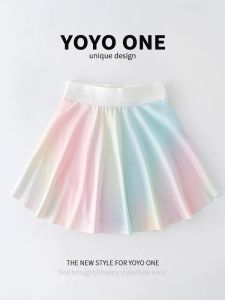 Quick-Drying Gradual Color Tennis Skirt