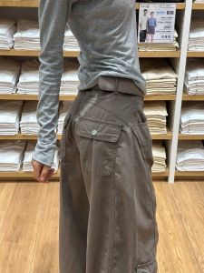 LIUBU | Beige High-Waist Loose Workwear Pants