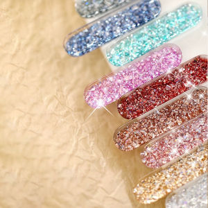 ยาทาเล็บเจลเพชร 1-9 ชิ้น ซีรีส์ Explosive Magic Cube อุปกรณ์ตกแต่งเล็บเพชรกลิตเตอร์ระยิบระยับสุดฮิตแฟชั่นใหม่ปี 2025