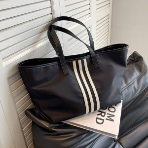 Trendy Large Capacity Womens Tote Bag Casual Fashion Single Shoulder Bag Commuter Bag Summer Popular Oxford Cloth Zipper Closure