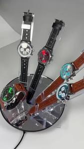 Fashion Watch Mens Retro Trend Multi-Function Six-Hand Chronograph Waterproof Belt Quartz Watch