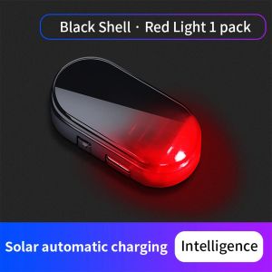 Car LED Blue/Red Flashing Light Fake Security Lights Solar Powered Dummy Alarm Wireless Warning Anti-Theft Caution Sign Lamp