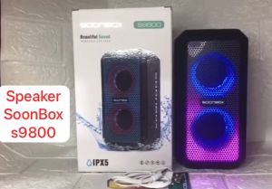 Speaker Bluetooth Bass S9800 S-9800 LED Soonbox blutut spiker TWS Wireless portable Dual Speker