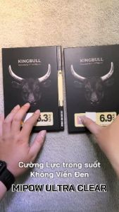 [KHÔNG LẸM VIỀN] Cường Lực Trong Suốt Không Viền Đen MIPOW KINGBULL cho iPhone 16 Pro Max / 16 Pro ULTRA CLEAR