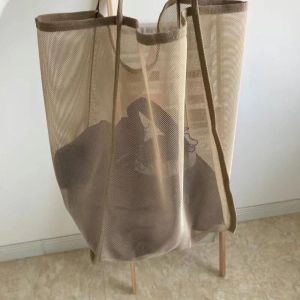 Mesh Beach Bag Lightweight Breathable & Quick-Dry Travel Tote for Beach Trips Outdoor Activities and Storage of Towels Toys