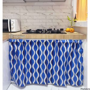 Modern Kitchen Sink Curtain Standard Size 58x30 Inches Suksukan
