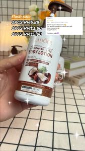 SADOER Coconut Oil Whitening Body Lotion Moisture Hydration Mild Soothing Compact Brighten the skin Beautifying Fragrant Body Lotion 300ml