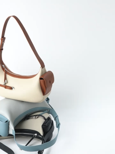 2025 Spring Summer Sweet Wine Crescent Bag Genuine Leather Adjustable Shoulder Crossbody Underarm Purse Women Luxe Versatile Commuter