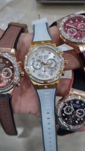 [Promo] Jam Tangan Wanita Bonia Chronograph BNB10809-2377C / BNB10809-2547C / BNB10809-2567C Rubber Strap Garansi 2 Tahun [✔COD]