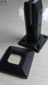 SPIGOT KACA HITAM TINGGI 16CM BLACK MATT RAILING TANGGA SS 304 Spigot + Cover Hitam Matt 16cm 304 dan 201