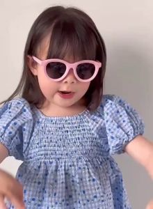 Kacamata Anak Fashion Warna Candy Doff Lensa Hitam Anti UV & Debu / Kacamata Anak Balita