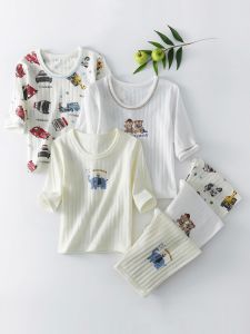 แขนสั้นเด็กสไตล์ญี่ปุ่น Seven-Five กางเกง ชุดบริสุทธิ์ ผ้าฝ้าย แขนครึ่งบาง กางเกงขาสั้น เสื้อผ้าบ้าน การ์ตูน ชุดนอน