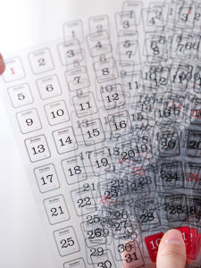 2ABC | Minimalist Waterproof Date Stickers for Planner