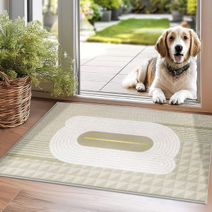 Modern Minimalist Door Mat Anti-Slip Easy-Clean Entrance Rug High-End Home Textile Rectangular Shape Wear-Resistant Digital Printing