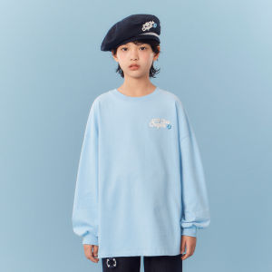 SASAKIDS Nautical Style Embroidered Loose Fit Large T-Shirt Comfortable Breathable Cotton Polyester Blend Casual Wear for Girls