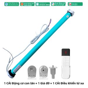 Motor Rèm Cuốn Thông Minh Tuya Zigbee 2N AC100-240V Cho Ống 37-38mm Điều Khiển Bằng Giọng Nói Tương Thích Với Ứng Dụng Smart Life Alice Alexa Google Home