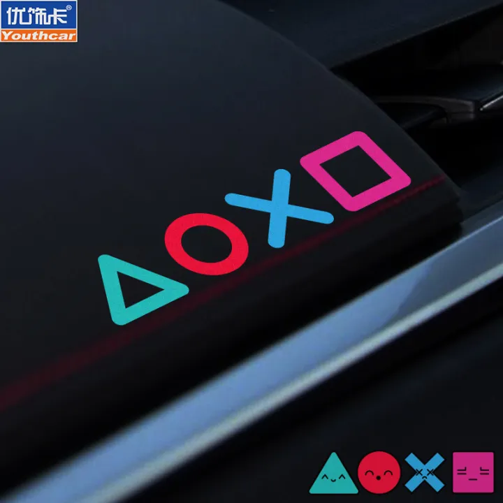 Creative Gaming Controller Button Mark Reflective Stickers for Car ...