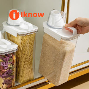 I know Square kitchen grains organizer moisture-proof and insect-proof dry snacks preservation box grain sealing jar storage jar