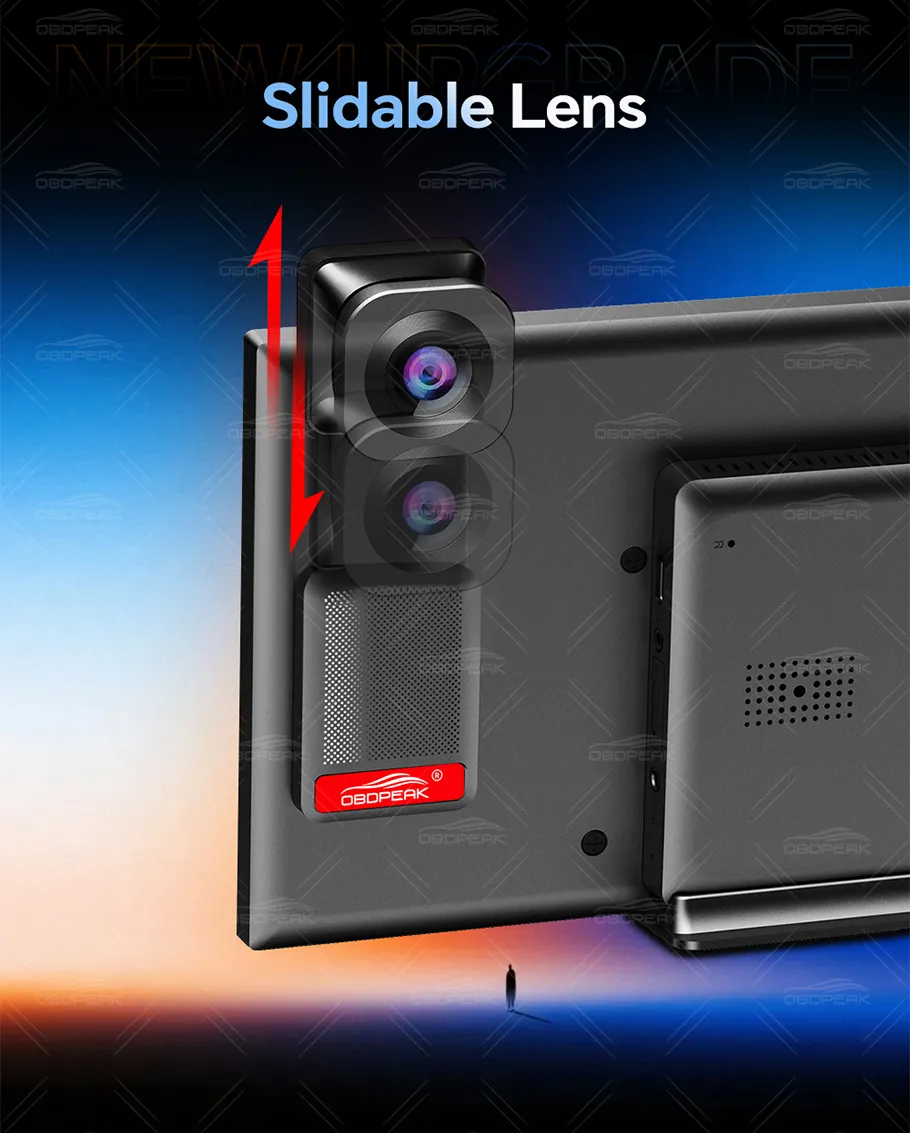 Scree Defined OBDPEAK K9 Max 12.3 Inch 4K Dash Cam Wireless CarPlay & Android Auto ...