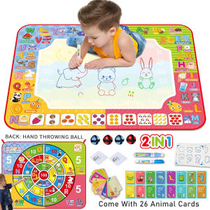Water Drawing Mat 2 in 1 Game Design Large Size 31.1x23.6 Inch Educational Toys Kids Gifts