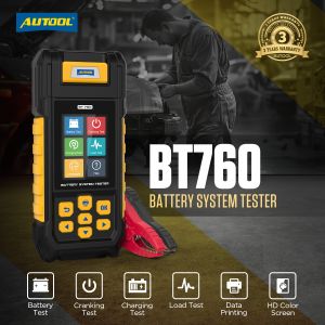 (✅รับประกัน3ปี+ภาษาไทย✅) AUTOOL BT760 เครื่องทดสอบแบต 30-2000CCA สามารถใช้สำหรับการทดสอบการโหลดรถบรรทุกและรถจักรยานยนต์ การทดสอบการเริ่มต้นและการพิมพ์ข้อมูลได้ - Lazada