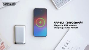 REMAX RPP-D2 COMPACT SIZE PD30W + 15W Wireless Magnetic 10000mAh Power Bank Fast Charge PowerBank
