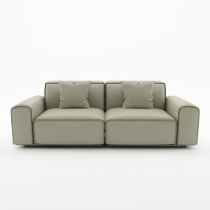 Cozylant Colby Half Leather Sofa / 3 Seater /4 Seater Sofa for Living Room / Black White Green Blue Brown / Minimalist /Leather Sofa Singapore