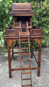 ศาลพระภูมิ ไม้สัก 6เสา ก60xล66xส80 cm สูงรวม 180cm ขนาดใหญ่มาก บ้านทรงไทยเสาสูง ฉลุแป้นน้ำย้อย บ้านเรือนไทย แกะสลัก  ศาลพระภูมิเจ้าที่ ศาลตายาย