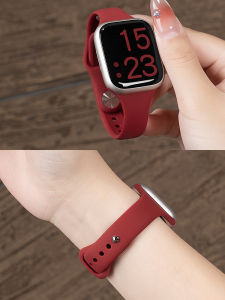 CRAFTSMAN DAI | Apple Watch Compatible Silicone Sport Band Slim Red